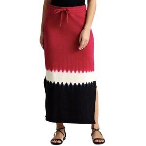 Brand New Lauren Ralph Lauren Women's Navy Red White Side Slit Skirt
